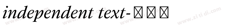 independent text字体转换